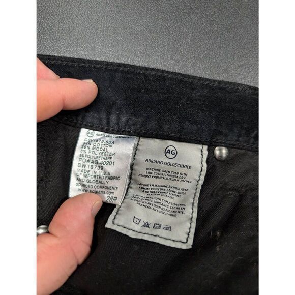 AG Adriano Goldschmied Black Coated Farrah Skinny Ankle High-Rise Jean Women's - Picture 5 of 9